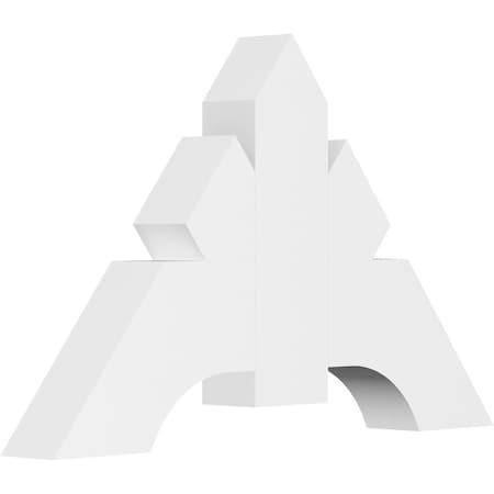 Ekena Millwork Vanguard Architectural Grade PVC Gable Bracket, 36"W x 22 1/2"H x 4"D x 6"F, 15/12 Pitch GBP036X23X0406VAN00